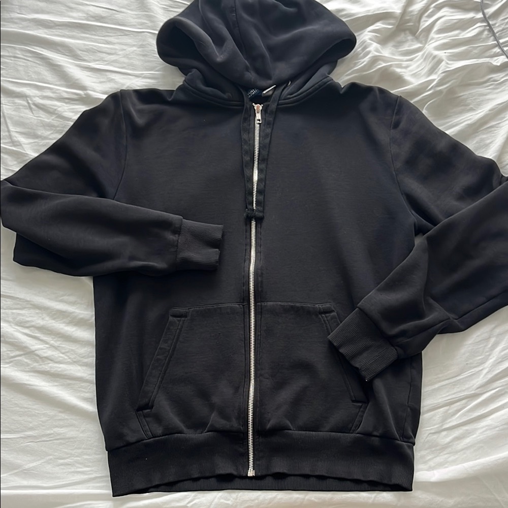 H&M Black Zip Up Sweater with Hood